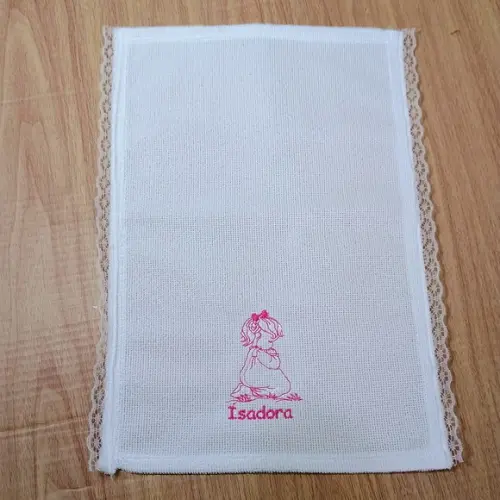 15 Lembrancinha de Batizado Personalizada Toalha Bordada