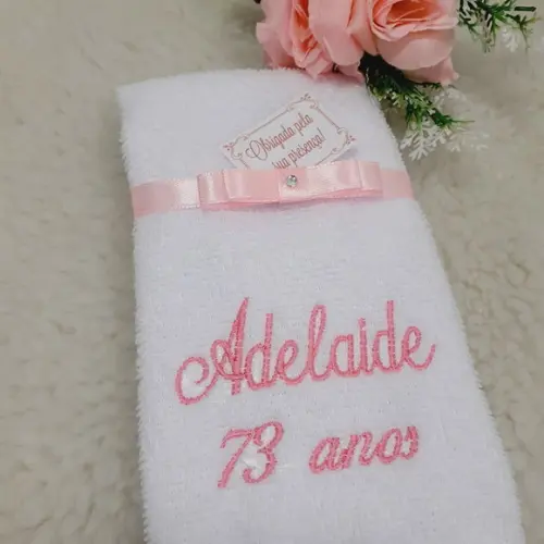 15 Lembrancinhas de Aniversário Personalizada Toalha Bordada