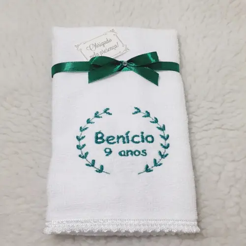 15 Lembrancinhas de Aniversário Toalha Bordada Personalizada