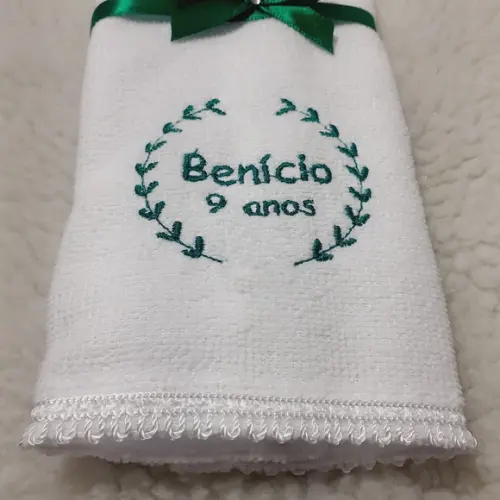 15 Lembrancinhas de Aniversário Toalha Bordada Personalizada