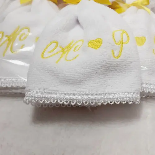 15 Lembrancinhas de Casamento Toalha Bordada Iniciais
