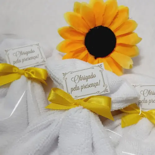 15 Lembrancinhas de Casamento Toalha Bordada Iniciais