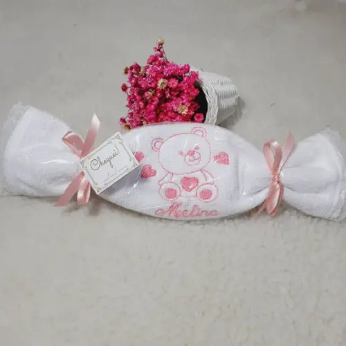 15 Lembrancinhas de Maternidade Personalizada Ursinha Rosa