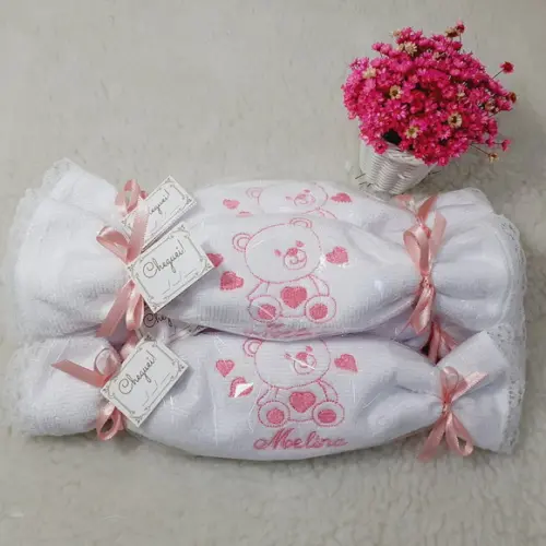 15 Lembrancinhas de Maternidade Personalizada Ursinha Rosa