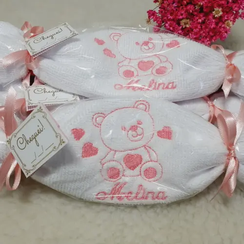 15 Lembrancinhas de Maternidade Personalizada Ursinha Rosa