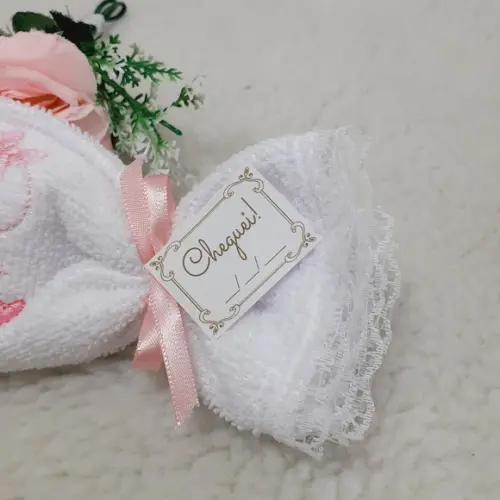 15 Lembrancinhas de Nascimento Chuva de Amor Toalha Bordada