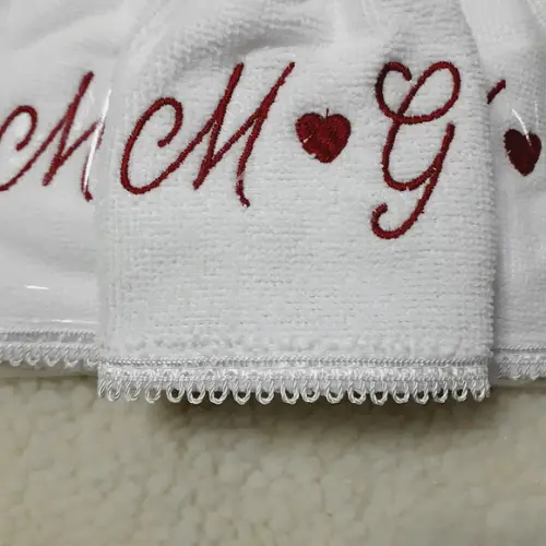 15 Lembrancinhas Personalizada de Casamento Toalha Bordada