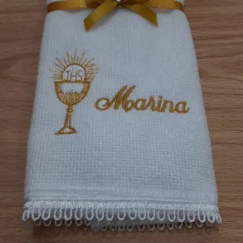 20 Lembranças Personalizada de Primeira Eucaristia Toalha