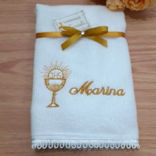 20 Lembranças Personalizada de Primeira Eucaristia Toalha