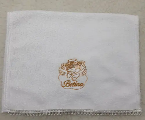 20 Lembrancinha de Batizado Personalizada Toalha Bordada