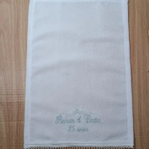 20 Lembrancinhas Bodas de Prata Toalha Personalizada