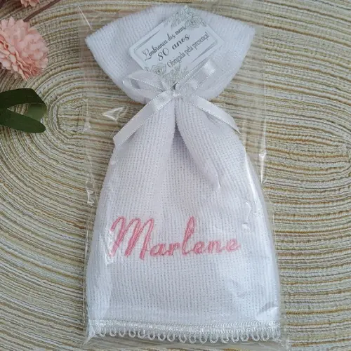 Kit 80 Toalhas Personalizadas 80+ Anos Lembrança Aniversário