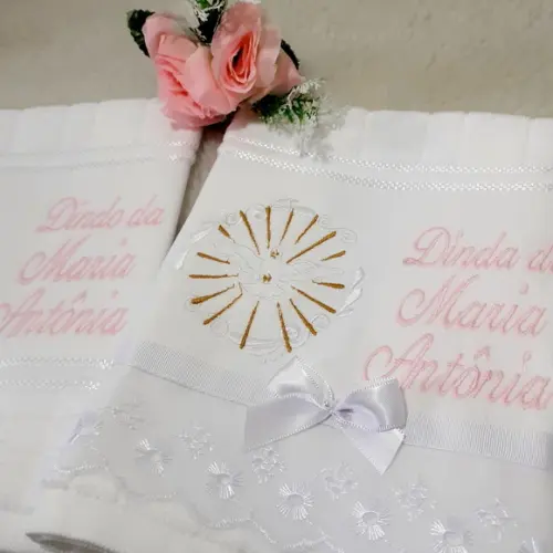Kit Lembrança Batizado para Padrinho e Madrinha 3 Pçs
