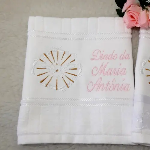 Kit Lembrança Batizado para Padrinho e Madrinha 3 Pçs