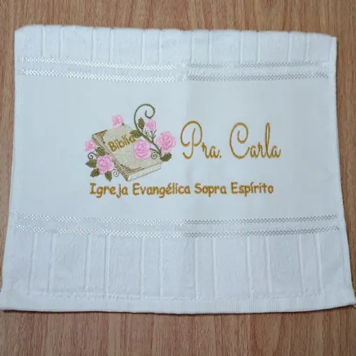 Kit Presente Personaliza Pastor e Pastora Toalha Bordada