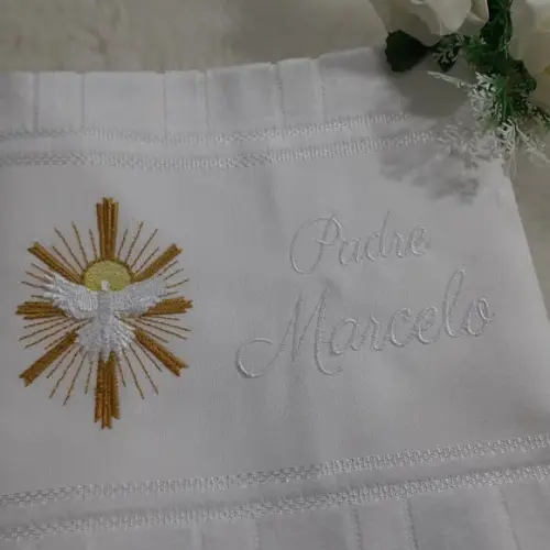 Toalha Bordada Personalizada Presente para o Padre