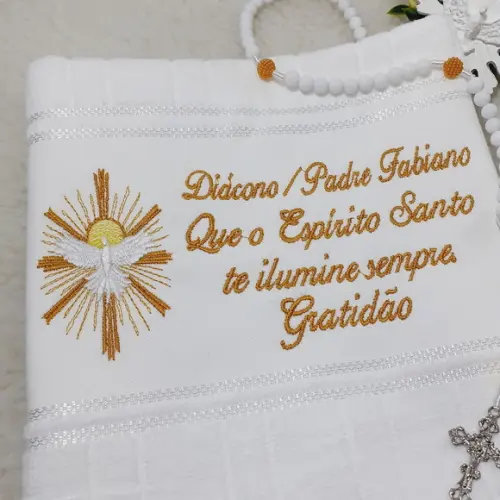 Toalha Bordada Personalizada Presente para Padre