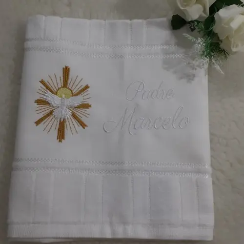 Toalha Bordada Personalizada Presente para o Padre