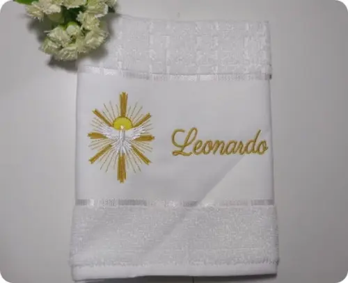 Toalha Bordada Personalizada Presente para Padre