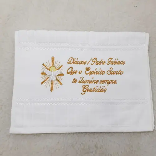 Toalha Bordada Personalizada Presente para Padre