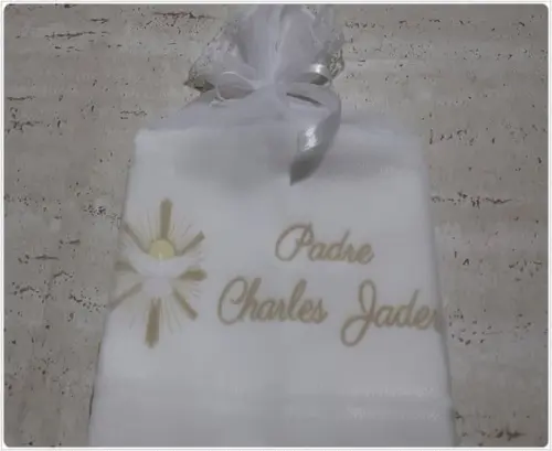 Toalha Personalizada com Embalagem Presente para Padre
