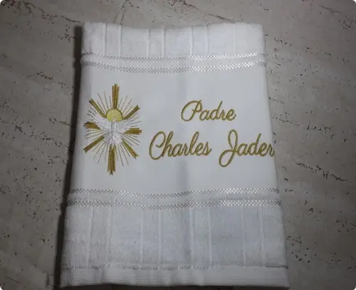 Toalha Personalizada com Embalagem Presente para Padre
