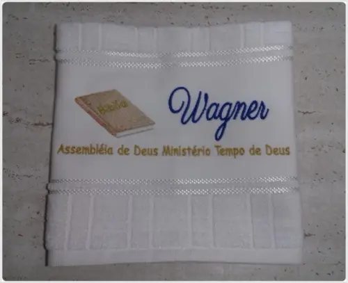 Toalha Lavabo Personalizada Presente para o Pastor
