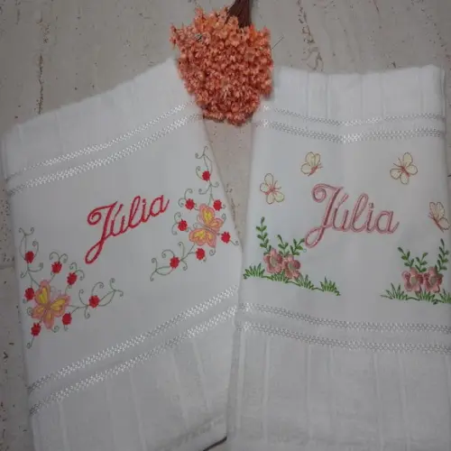 Toalha Rosto e Lavabo Escolar Personalizada