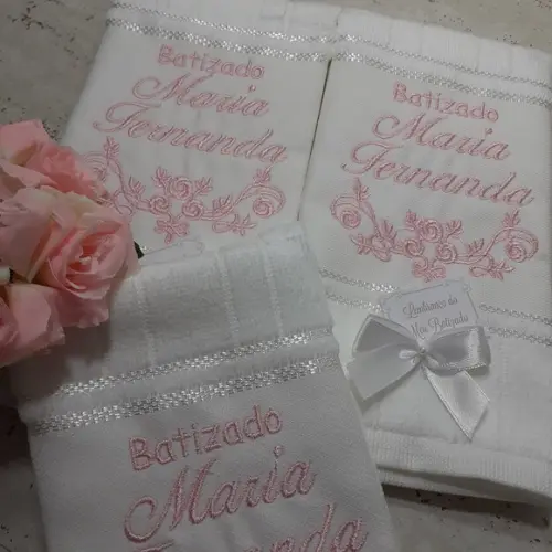 10 Lembranças de Batizado Personalizada Floral