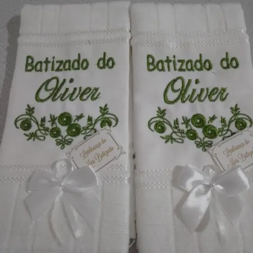 10 Lembranças de Batizado Toalha Personalizada