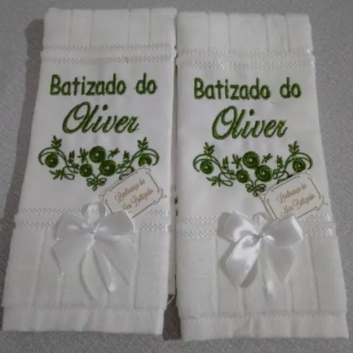 10 Lembranças de Batizado Toalha Personalizada