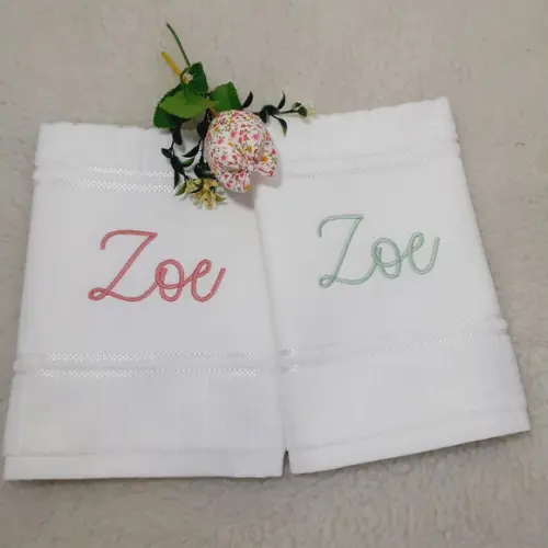 2 Toalhas Escolar Bordada Personalizada