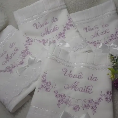 4 Toalhas Bordada e Personalizada para os Avós