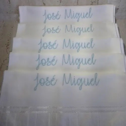 5 Toalhas Escolar Bordada e Personalizada