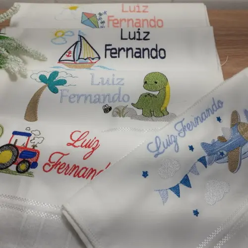 5 Toalhas Escolar Bordada e Personalizada