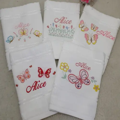 5 Toalhas Escolar Bordada e Personalizada