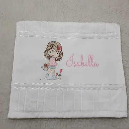 5 Toalhas Escolar Bordada e Personalizada Menina