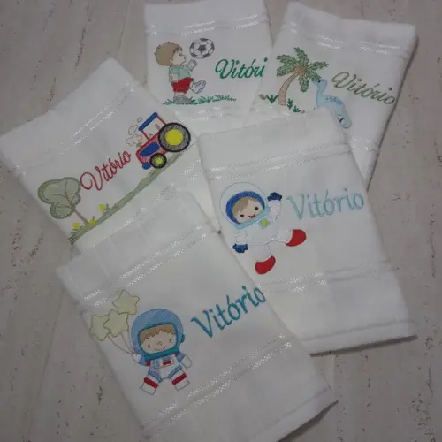 5 Toalhas Escolar Personalizada para Menino