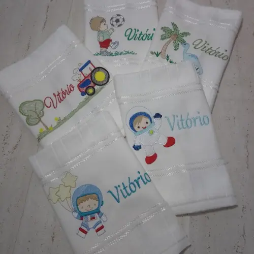 5 Toalhas Escolar Personalizada para Menino