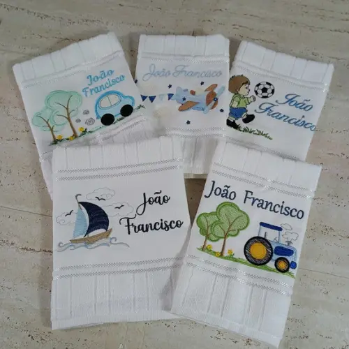 Kit Escolar 5 Toalhas Infantil Personalizadas