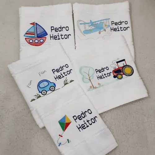 Kit Escolar 5 Toalhas Infantil Personalizadas