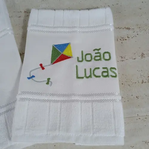 Kit Escolar Toalha de Rosto e Lavabo Personalizada