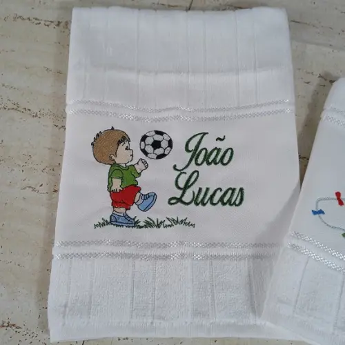 Kit Escolar Toalha de Rosto e Lavabo Personalizada