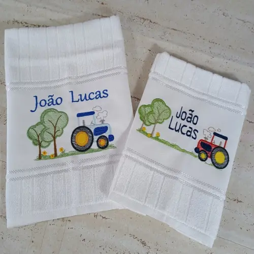 Kit Escolar Toalha de Rosto e Lavabo Personalizada