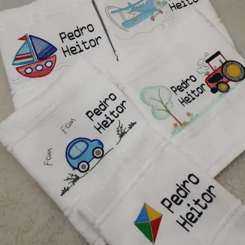 Kit Escolar 5 Toalhas Infantil Personalizadas