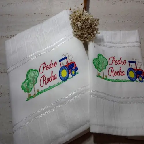 Kit Escolar Toalha de Rosto e Lavabo Personalizada