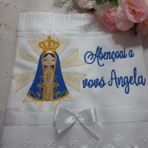 Lembrança Toalha Bordada e Personalizada para os Avós