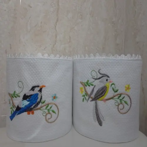 Porta Papel Higiênico Bordado 2 Unidades