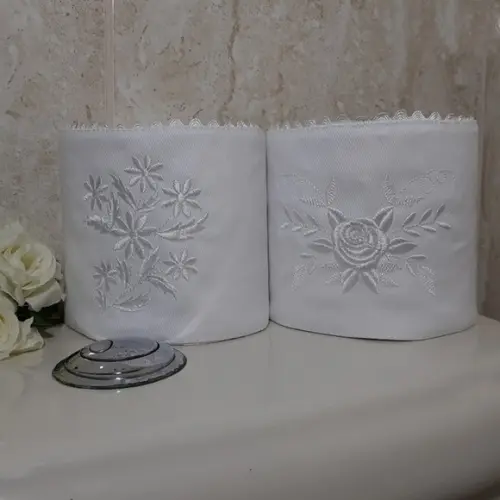 Porta Papel Higiênico Bordado 2 Unidades