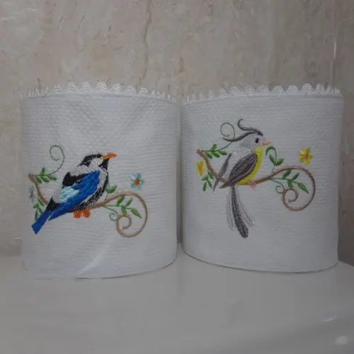Porta Papel Higiênico Bordado 2 Unidades